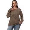 imageOFEEFAN Womens Tunic Tops Ruffle Sleeve Shirts Pleated Front Blouses Fall Travel Outfits S3XLA03coffee