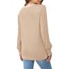 imageOFEEFAN Womens Tunic Tops Ruffle Sleeve Shirts Pleated Front Blouses Fall Travel Outfits S3XLA04khaki