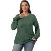 imageOFEEFAN Womens Tunic Tops Ruffle Sleeve Shirts Pleated Front Blouses Fall Travel Outfits S3XLA05army Green