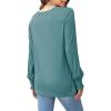 imageOFEEFAN Womens Tunic Tops Ruffle Sleeve Shirts Pleated Front Blouses Fall Travel Outfits S3XLA06turquoise