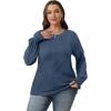 imageOFEEFAN Womens Tunic Tops Ruffle Sleeve Shirts Pleated Front Blouses Fall Travel Outfits S3XLA08blue