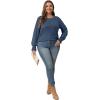 imageOFEEFAN Womens Tunic Tops Ruffle Sleeve Shirts Pleated Front Blouses Fall Travel Outfits S3XLA08blue