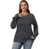 imageOFEEFAN Womens Tunic Tops Ruffle Sleeve Shirts Pleated Front Blouses Fall Travel Outfits S3XLA10darkgrey