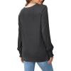imageOFEEFAN Womens Tunic Tops Ruffle Sleeve Shirts Pleated Front Blouses Fall Travel Outfits S3XLA10darkgrey