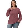 imageOFEEFAN Womens Tunic Tops Ruffle Sleeve Shirts Pleated Front Blouses Fall Travel Outfits S3XLA11maroon