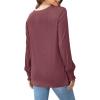 imageOFEEFAN Womens Tunic Tops Ruffle Sleeve Shirts Pleated Front Blouses Fall Travel Outfits S3XLA11maroon