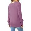 imageOFEEFAN Womens Tunic Tops Ruffle Sleeve Shirts Pleated Front Blouses Fall Travel Outfits S3XLA12taro Purple