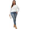 imageOFEEFAN Womens Tunic Tops Ruffle Sleeve Shirts Pleated Front Blouses Fall Travel Outfits S3XLA13white