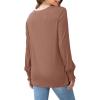 imageOFEEFAN Womens Tunic Tops Ruffle Sleeve Shirts Pleated Front Blouses Fall Travel Outfits S3XLA14nutmeg