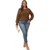 imageOFEEFAN Womens Tunic Tops Ruffle Sleeve Shirts Pleated Front Blouses Fall Travel Outfits S3XLA16brown