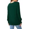 imageOFEEFAN Womens Tunic Tops Ruffle Sleeve Shirts Pleated Front Blouses Fall Travel Outfits S3XLA16green