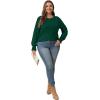 imageOFEEFAN Womens Tunic Tops Ruffle Sleeve Shirts Pleated Front Blouses Fall Travel Outfits S3XLA16green