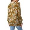 imageOFEEFAN Womens Tunic Tops Ruffle Sleeve Shirts Pleated Front Blouses Fall Travel Outfits S3XLZ02floral Yellow