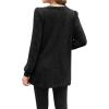 imageOFEEFAN Long Sleeve Shirts for Women Long Sweaters with Pockets Tunic Tops Loose FitA Black