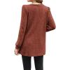 imageOFEEFAN Long Sleeve Shirts for Women Long Sweaters with Pockets Tunic Tops Loose FitB Caramel