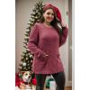 imageOFEEFAN Long Sleeve Shirts for Women Long Sweaters with Pockets Tunic Tops Loose FitB Maroon