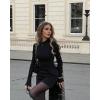 imageOFEEFAN Womens Fall Long Sleeve Mock Neck Dress Basic Party Club Bodycon Mini DressesBlack