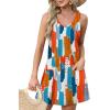 imageOFEEFAN Womens Summer Dresses 2025 Loose V Neck Sleeveless Sundresses Swimsuit Coverup with Pockets FloralPlainEyeletA Floral 02