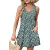 imageOFEEFAN Womens Summer Dresses 2025 Loose V Neck Sleeveless Sundresses Swimsuit Coverup with Pockets FloralPlainEyeletA Floral 05