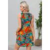 imageOFEEFAN Womens Summer Dresses 2025 Loose V Neck Sleeveless Sundresses Swimsuit Coverup with Pockets FloralPlainEyeletA Floral 08