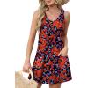 imageOFEEFAN Womens Summer Dresses 2025 Loose V Neck Sleeveless Sundresses Swimsuit Coverup with Pockets FloralPlainEyeletA Floral 08