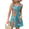imageOFEEFAN Womens Summer Dresses 2025 Loose V Neck Sleeveless Sundresses Swimsuit Coverup with Pockets FloralPlainEyeletA Floral 14