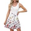imageOFEEFAN Womens Summer Dresses 2025 Loose V Neck Sleeveless Sundresses Swimsuit Coverup with Pockets FloralPlainEyeletA Floral 15