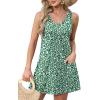 imageOFEEFAN Womens Summer Dresses 2025 Loose V Neck Sleeveless Sundresses Swimsuit Coverup with Pockets FloralPlainEyeletA Floral 17