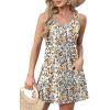 imageOFEEFAN Womens Summer Dresses 2025 Loose V Neck Sleeveless Sundresses Swimsuit Coverup with Pockets FloralPlainEyeletA Floral 18
