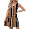 imageOFEEFAN Womens Summer Dresses 2025 Loose V Neck Sleeveless Sundresses Swimsuit Coverup with Pockets FloralPlainEyeletA Floral 21