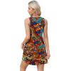 imageOFEEFAN Womens Summer Dresses 2025 Loose V Neck Sleeveless Sundresses Swimsuit Coverup with Pockets FloralPlainEyeletA Floral 32
