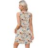 imageOFEEFAN Womens Summer Dresses 2025 Loose V Neck Sleeveless Sundresses Swimsuit Coverup with Pockets FloralPlainEyeletA Floral 34