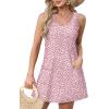 imageOFEEFAN Womens Summer Dresses 2025 Loose V Neck Sleeveless Sundresses Swimsuit Coverup with Pockets FloralPlainEyeletA Floral 35