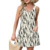 imageOFEEFAN Womens Summer Dresses 2025 Loose V Neck Sleeveless Sundresses Swimsuit Coverup with Pockets FloralPlainEyeletA Floral 38