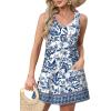 imageOFEEFAN Womens Summer Dresses 2025 Loose V Neck Sleeveless Sundresses Swimsuit Coverup with Pockets FloralPlainEyeletA Floral 41