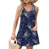 imageOFEEFAN Womens Summer Dresses 2025 Loose V Neck Sleeveless Sundresses Swimsuit Coverup with Pockets FloralPlainEyeletA Floral 46