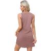imageOFEEFAN Womens Summer Dresses 2025 Loose V Neck Sleeveless Sundresses Swimsuit Coverup with Pockets FloralPlainEyeletC Eyelet Pink