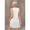 imageOFEEFAN Womens Summer Dresses 2025 Loose V Neck Sleeveless Sundresses Swimsuit Coverup with Pockets FloralPlainEyeletC Eyelet White