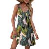 imageOFEEFAN Womens Summer Dresses 2025 Loose V Neck Sleeveless Sundresses Swimsuit Coverup with Pockets FloralPlainEyeletA Floral 12