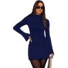 imageOFEEFAN Long Sleeve Dress for Women Flare Dress for Women Navy M