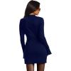 imageOFEEFAN Long Sleeve Dress for Women Flare Dress for Women Navy M