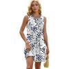 imageOFEEFAN Summer Dresses for Women 2025 Loose Beach Vacation Casual Crew Neck Sleeveless Sundresses with Pockets Tank DressBlack White Heart