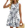 imageOFEEFAN Summer Dresses for Women 2025 Loose Beach Vacation Casual Crew Neck Sleeveless Sundresses with Pockets Tank DressBlack White Heart