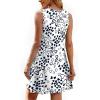 imageOFEEFAN Summer Dresses for Women 2025 Loose Beach Vacation Casual Crew Neck Sleeveless Sundresses with Pockets Tank DressBlack White Heart