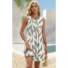 imageOFEEFAN Summer Dresses for Women 2025 Loose Beach Vacation Casual Crew Neck Sleeveless Sundresses with Pockets Tank DressFloral Leaf