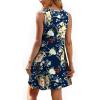 imageOFEEFAN Summer Dresses for Women 2025 Loose Beach Vacation Casual Crew Neck Sleeveless Sundresses with Pockets Tank DressFloral Rose