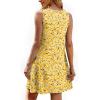 imageOFEEFAN Summer Dresses for Women 2025 Loose Beach Vacation Casual Crew Neck Sleeveless Sundresses with Pockets Tank DressFloral Yellow
