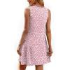 imageOFEEFAN Summer Dresses for Women 2025 Loose Beach Vacation Casual Crew Neck Sleeveless Sundresses with Pockets Tank DressPink Leopard