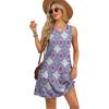 imageOFEEFAN Summer Dresses for Women Casual Sundress with Pocket Beach Cover Up SwimsuitArgyle