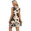 imageOFEEFAN Summer Dresses for Women Casual Sundress with Pocket Beach Cover Up SwimsuitBlack Floral